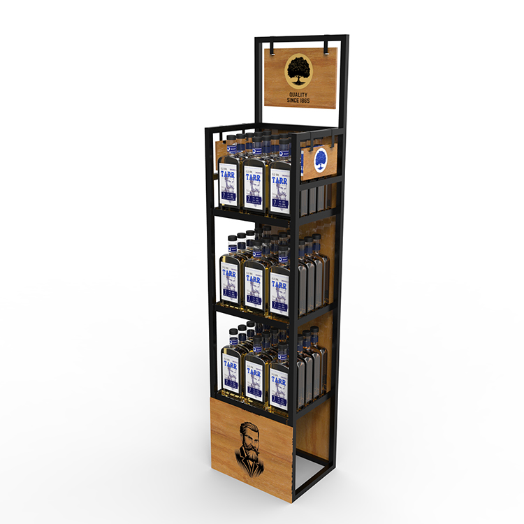 Supermarket Wine Display Shelf Rack Liquor