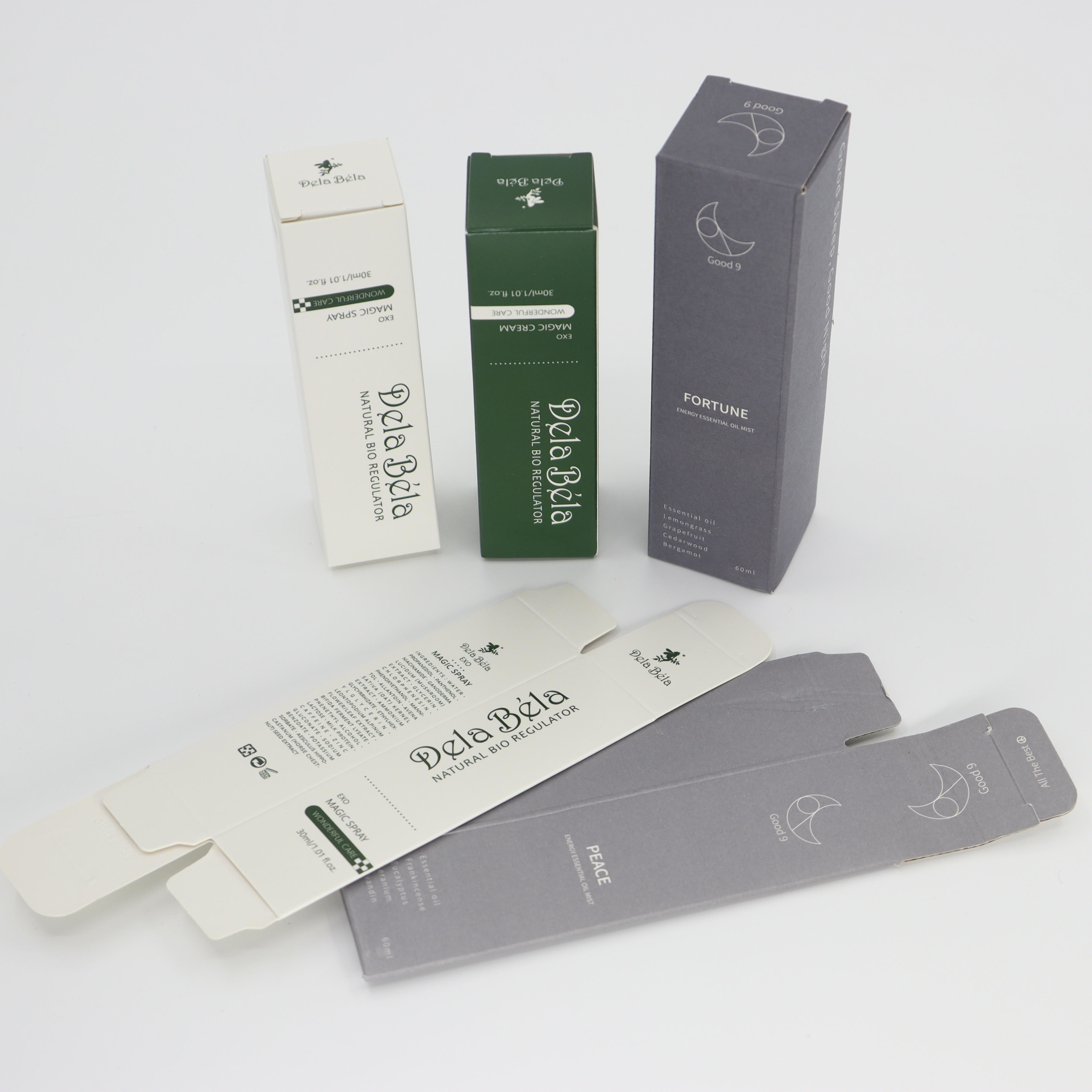 Wholesale Customized Printed Essential Oil Box Cosmetic Packaging Gift Boxes With Logo Skin Care Packaging Box