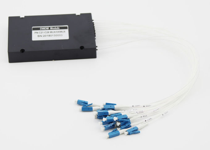 High Accurate DWDM Multiplexer Central Wavelength 8 Channels Low Insertion Loss