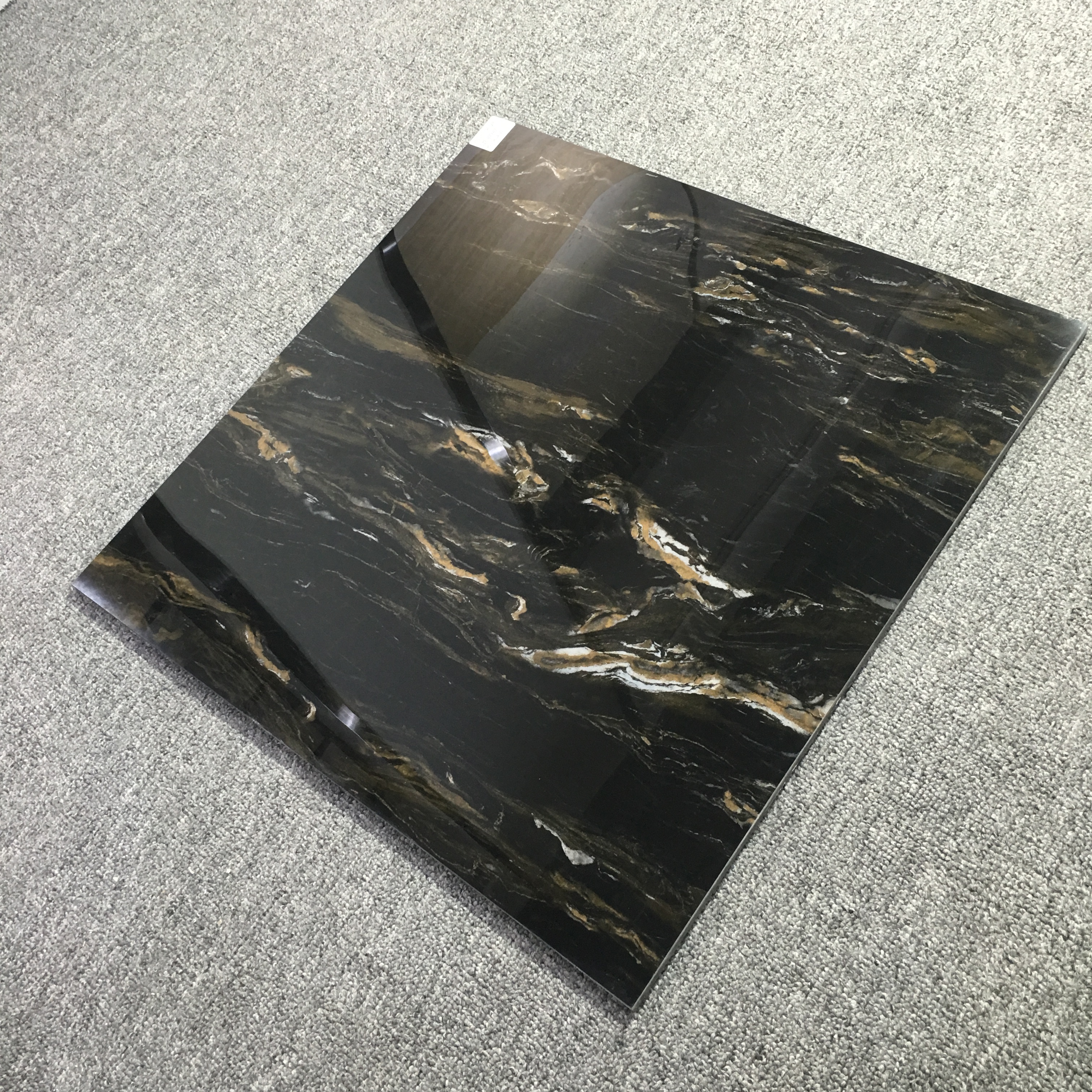 Glazed Black Highlighter Tiles for Kitchen and Bathroom Walls 300x300 Porcelain Z Black