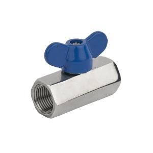 Quality Full Bore Valve Stainless Steel Mini Ball Valve with Internal Thread Butterfly Handle wholesale