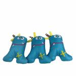 Bite Resistant Oxford Blue Triangle Sea Monster Pets Plush Toys