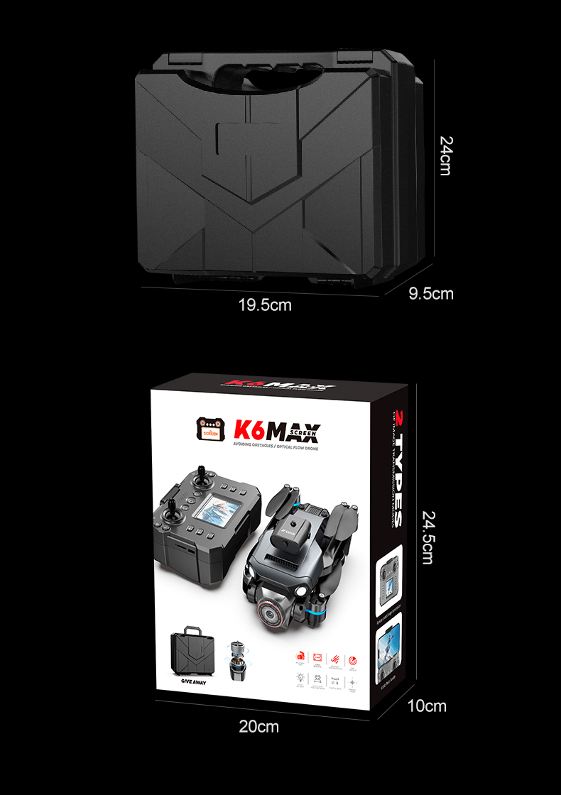 K12 Drones Design Foldable Helicopter with Screen Remote Wifi FPV Obstacle Avoidance and Other Image Transmission Distance
