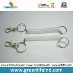Solid White Promotional mobile Phone Anti-Lost Coiled Lanyard Leash