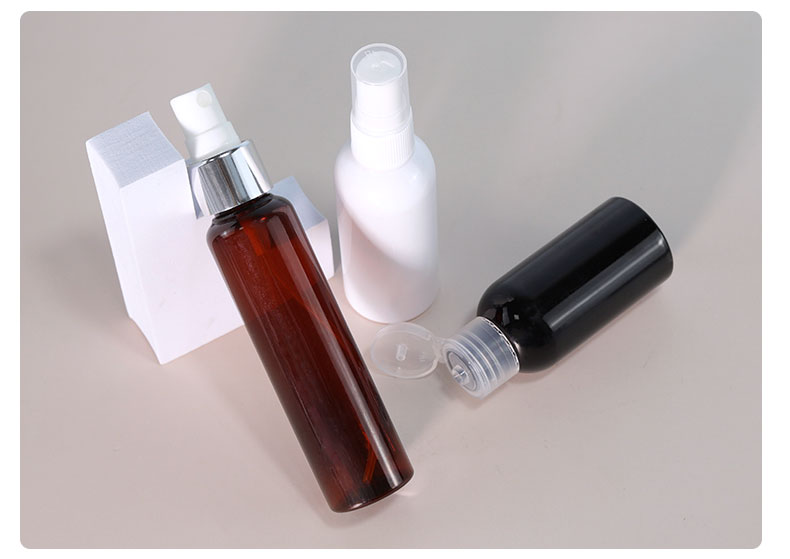 Plastic Brown Dropper Bottle 50ml 60ml PET Lotion Bottle For Cream
