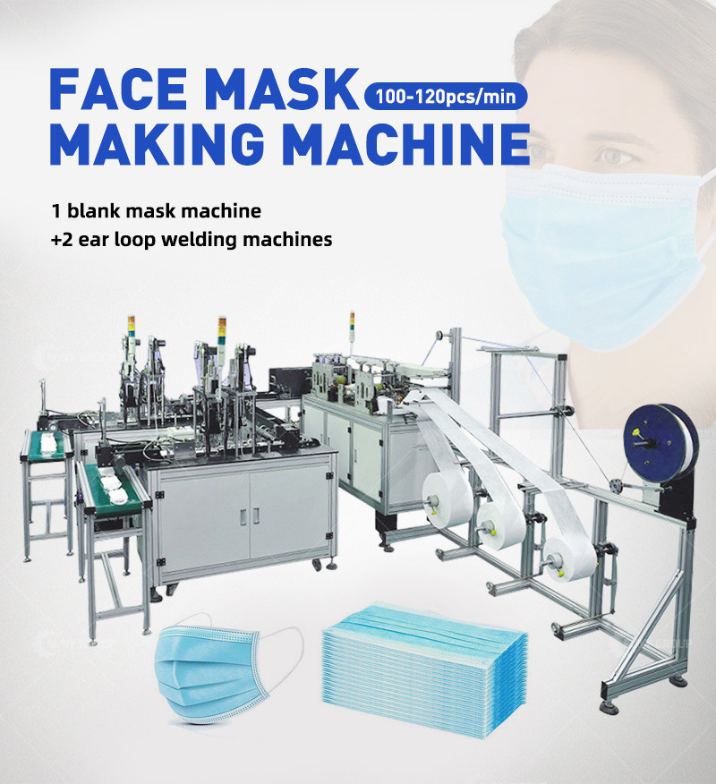 PRY-120 Face Mask Making Machine PLC Control System Disposable Mask Making Machine