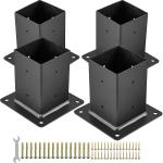 Nature Pressure Treated Wood Bracket for Stable Fixed Pergola in Garden Outdoor