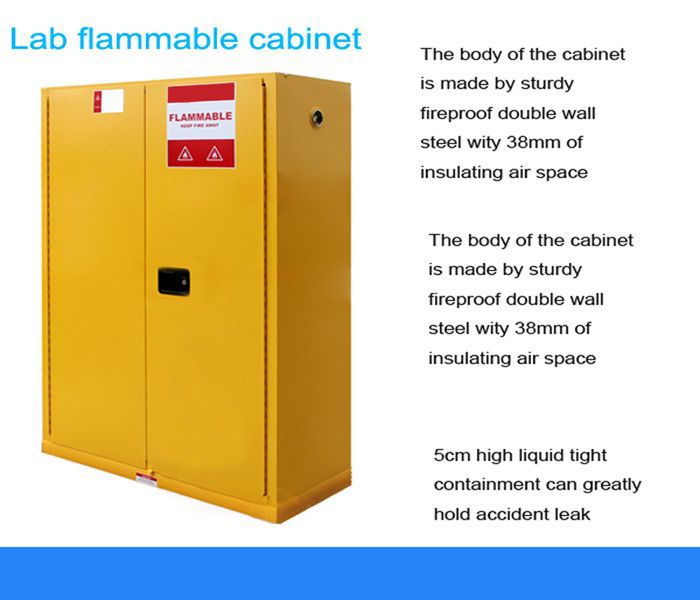 Yellow Flammable Industrial Lab Furniture Stainless Steel Material
