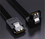 110 SATA Cable 7PIN/250mm/26AWG SATA 3.0 High Speed SSD Serial Cable 90° Elbow