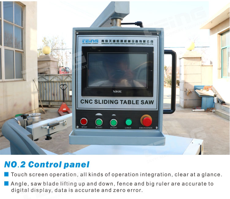 Panel Saw Style VERTICAL CNC Sliding Table Saw for Electric Fence and Wood Cutting