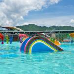 Anti Static Fiberglass Rianbow Water Slide Swimming Pool Aqua Water Park