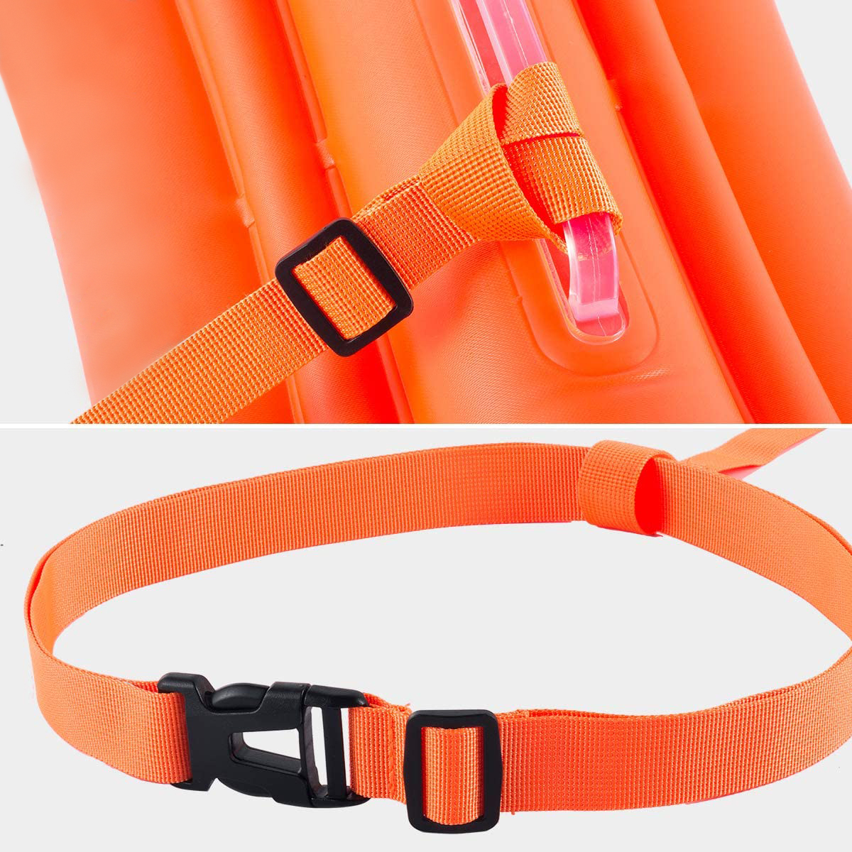 28L Triathlon Swimming Buoy 190T Nylon Inflatable Float With Dry Bag
