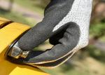 Black / Gray Sandy Nitrile Coated Hand Gloves Abrasion Resistant HPPE Liner