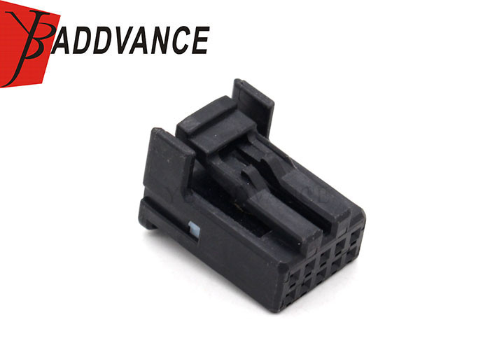 Electrical 10 Pin Female Connector Black Color With Terminals For Automotive
