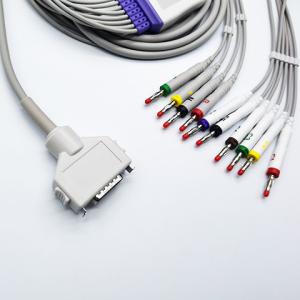 Quality Reusable FUKUDA Banana Patient Monitor EKG Cables wholesale