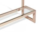 High Gloss Tempered Glass 0.38CBM Modern Console Table