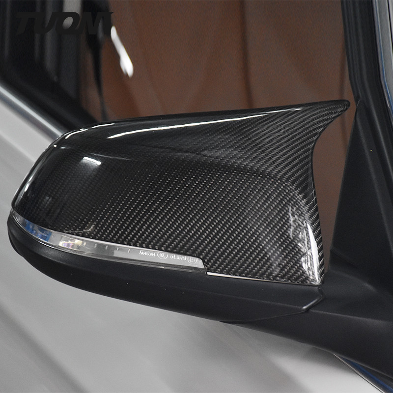 OEM Rear View Mirror Covers 100% Real Carbon Fiber Replacement For BMW Side Cap