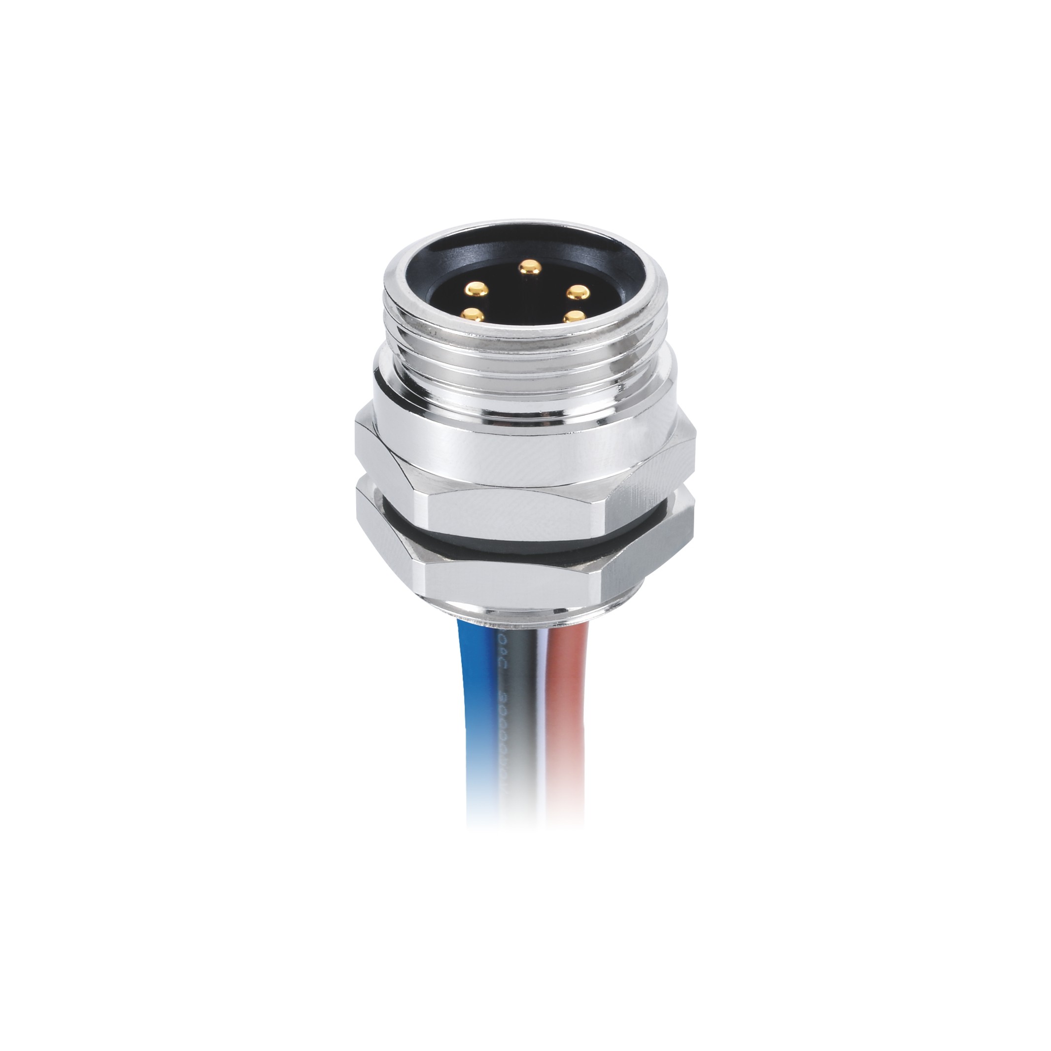 Male Rear Side Fastening 7/8 Mini Change Connectors 5Pin A Code 0.2m Single Wires