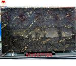 Luxury Modern Polished Black Gold Veins Quartzite Stone Brazil Natural Cosmic