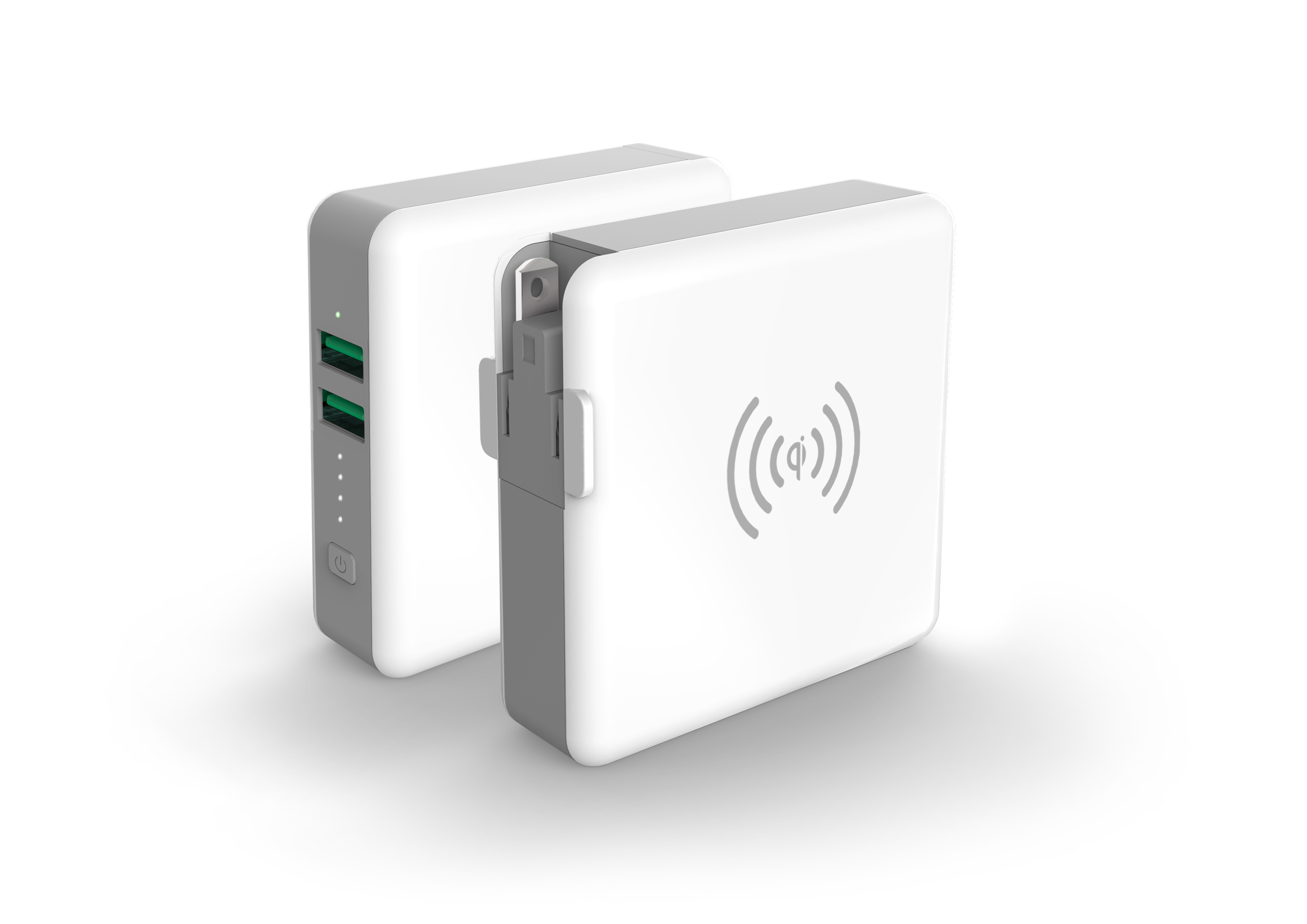 4 In 1 Plug 2 USB 5200mAh Travel Charger Power Bank