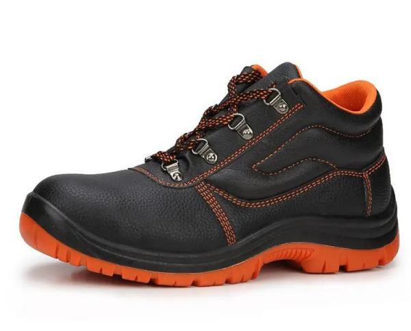 Steel Toe / Steel Plate Mens Genuine Leather Shoes Heavy Duty Winter Boots Slip