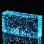Clear Crystal Glass Block Design Wall Blister Decorative Hot Melt Paint Stained