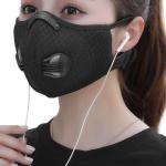 Sport Valve Flocking 4 Layer Activated Carbon Mask
