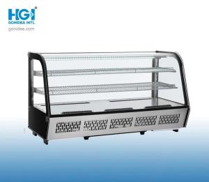 Quality Curved Glass 4 Side 200L Bakey Cake Display Fridge For Storage wholesale