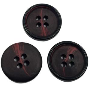 Quality Four Hole ODM Natural Horn Buttons 11/16&quot; 28L Matt Finished wholesale