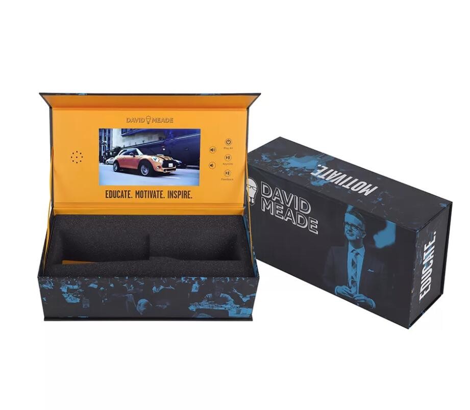 LCD Screen Greeting Video Gift Box Mail Box Factory Price Customized for Advertising Business Marketing White 7 Inch Car
