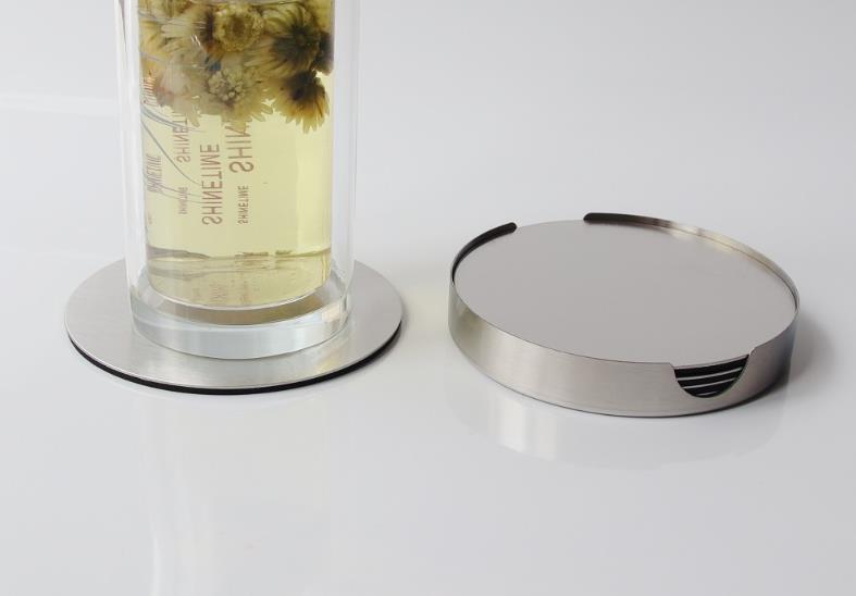 Kitchen Accessories sets Stainless Steel Coaster Pot Pad Anti-scalding Drinks Round Square Coffee Coaster