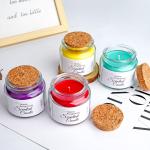 Clear Glass Glass Jar Scented Candle With Wooden Cork Custom Scent Luxury Home