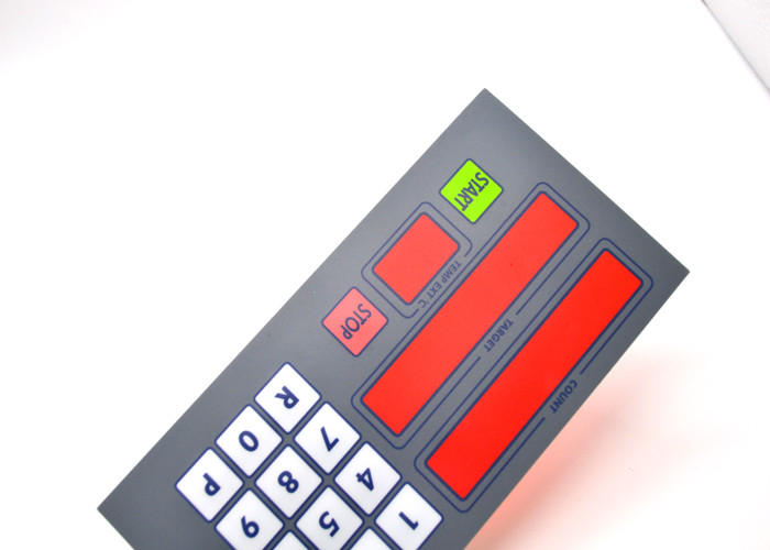 Push Button Metal Dome Membrane Switch With Colored Transparent Window