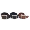 Buy cheap 4.0cm Width Mens Casual Leather Belt / Strong Pin Buckle Black Braided Leather from wholesalers