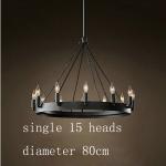 Wrought iron Chandelier art retro industrial Black LOFT restaurant bar clothing