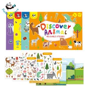 Quality Learn Knowledge Reusable Sticker Book Paper Stimulate Creativity CMYK Printed wholesale