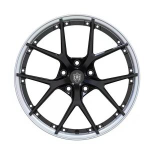 Quality Custom Finish with Chrome Lip 2pc custom finish chrome forged wheels for sale wholesale