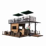 Galvanized Steel Bending 180g Prefabricated Mobile Restaurant with Steel