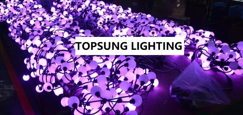 5m 25 dmx ball strings led point light pixel 3d globe curtain lights programmable decoration