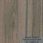 Partition PVC Decorative Film 0.25mm - 0.60mm Thickness Dark Grey Color