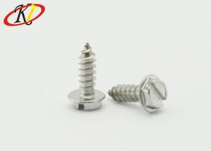 Quality Stainless Steel Slotted Indented Hex Washer Head Self Tapping Screws wholesale