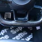 Black Carbon Fiber Leather Steering Wheel Volkswagen Golf GTI R R - Line GTS