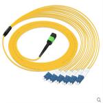 Fiber optic 40g mpo to lc cable Fan-out SM MTP/MPO 8 core MPO cable