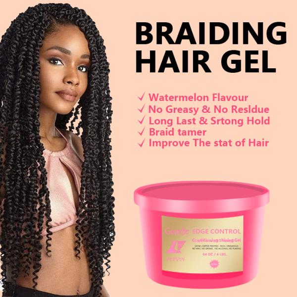 Keratin Hair Braid Gel With Coconut Oil Locs Twist Waves Wig Edge Strong Hold