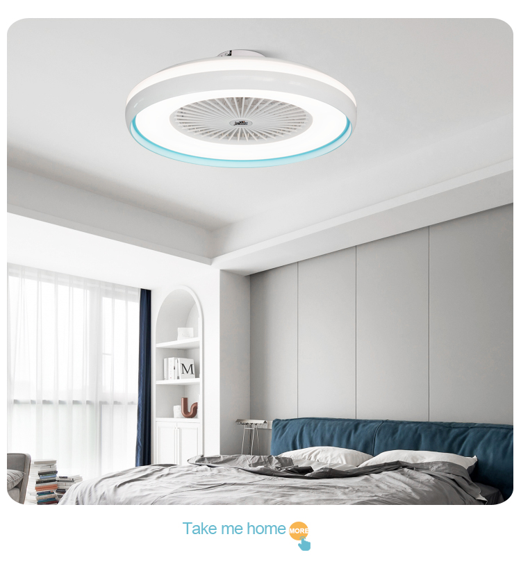 110-240V/50Hz-60Hz 23 inch 360 degrees APP Control Ceiling Fan with Light and 5200lm