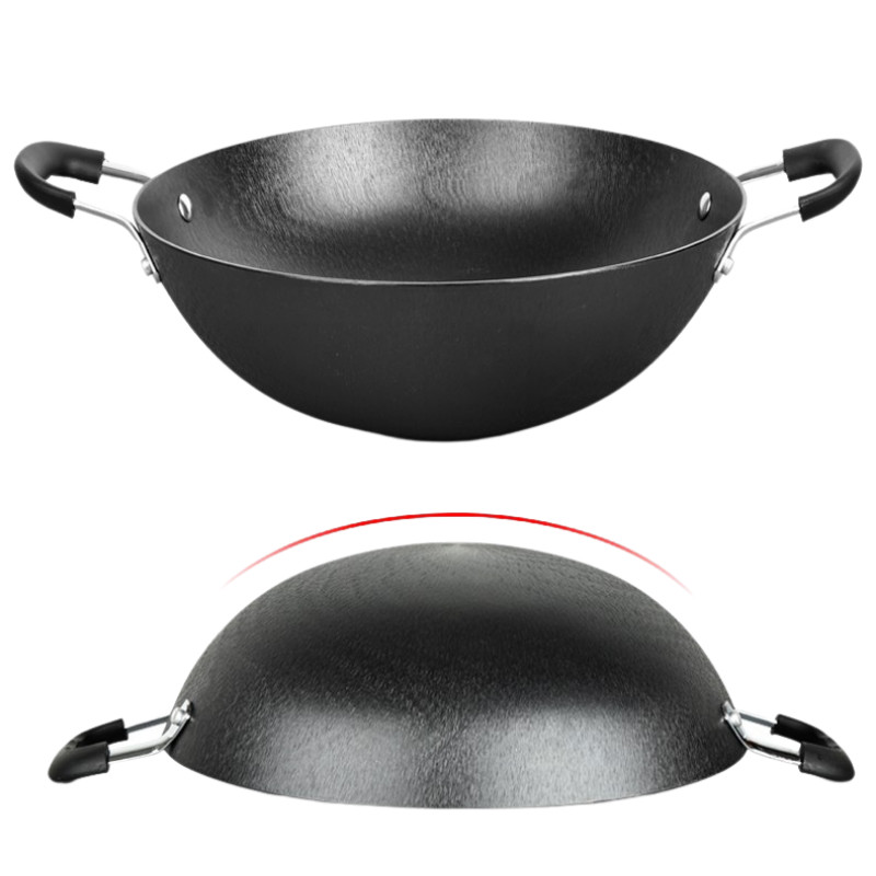 40/42cm Chinese Wok Pan Large Bottom For Easy Cooking BSCI/SGS