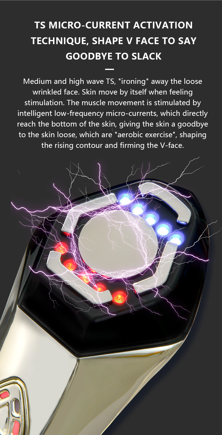 Rf Microcurrent Anti Wrinkles Facial Toning Device DC12V