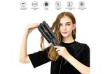 Black Titanium Ceramic 25mm Barrel Curling Wand , Travel Professional Curling