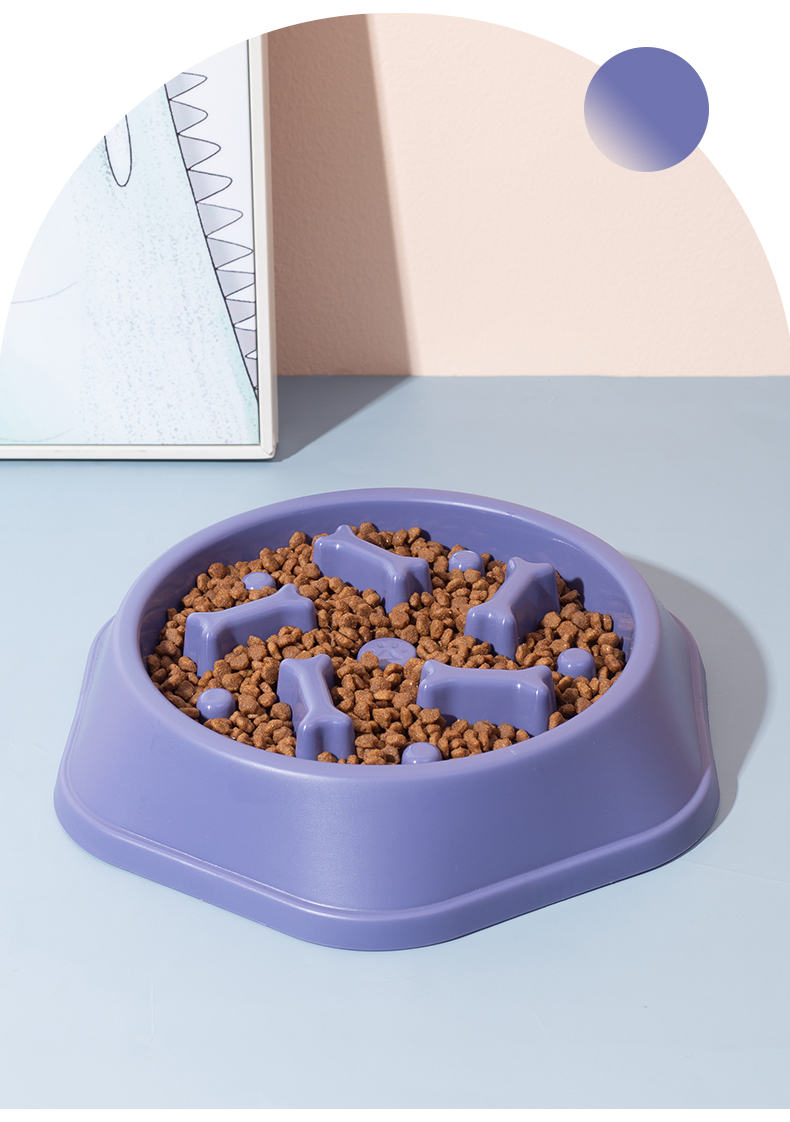Pet Dog Bowl Plastic Anti Choking Slow Feeding LCD Display Alimentador De Mascota
