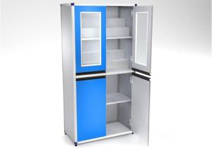 Quality Floor Standing Pharmacy Medicine Cabinet with Aluminum And Wood wholesale